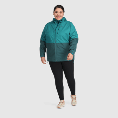 Outdoor Research Women's Aspire Ii Gore-Tex® Plus Size Rain Jacket Deep Lake/Treeline