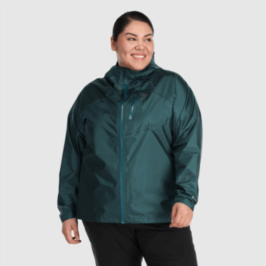 Outdoor Research Women's Helium Rain Plus Size Jacket Treeline