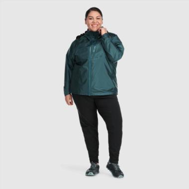 Outdoor Research Women's Helium Rain Plus Size Jacket Treeline