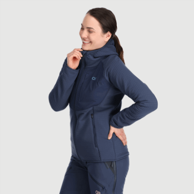 Outdoor Research Women's Vigor Plus Fleece Hoodie Naval Blue