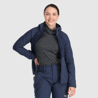 Outdoor Research Women's Vigor Plus Fleece Hoodie Naval Blue