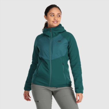 Outdoor Research Women's Vigor Plus Fleece Hoodie Treeline