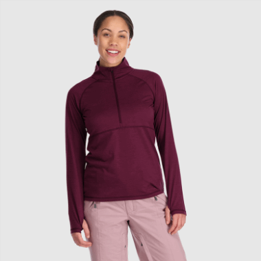 Outdoor Research Women's Alpine Onset Merino Half Zip Kalamata