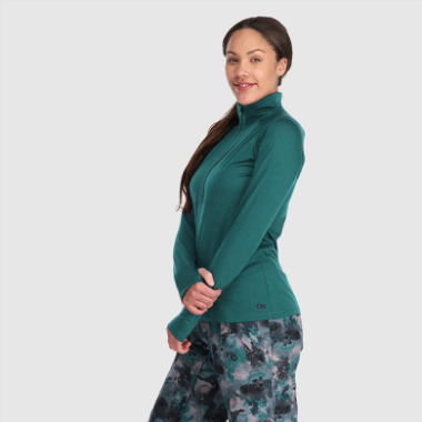 Outdoor Research Women's Alpine Onset Merino Half Zip Treeline