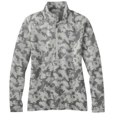 Outdoor Research Women's Alpine Onset Merino Half Zip Snow Camo
