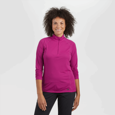 Outdoor Research Women's Echo Quarter Zip Fuchsia