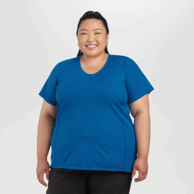Outdoor Research Women's Echo Plus Size T-Shirt Classic Blue