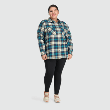 Outdoor Research Women's Feedback Flannel Shirt-Plus Cranberry Plaid