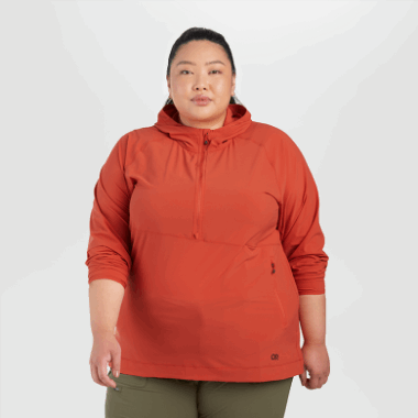 Outdoor Research Women's Astroman Sun Plus Size Hoodie Pebble
