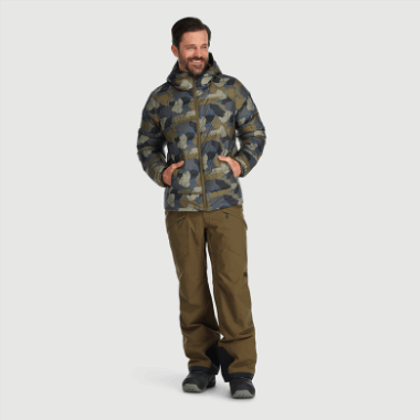 Outdoor Research Men's Coldfront Down Hoodie Loden Camo