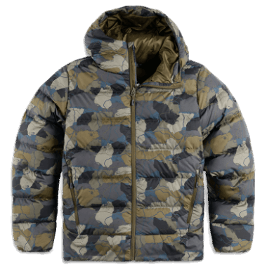 Outdoor Research Men's Coldfront Down Hoodie Loden Camo