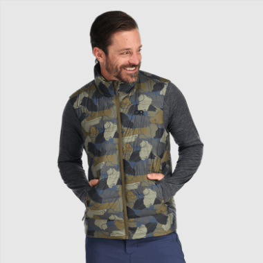 Outdoor Research Men's Coldfront Down Vest Loden Camo