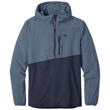 Outdoor Research Men's Astroman Sun Hoodie Nimbus/Naval Blue