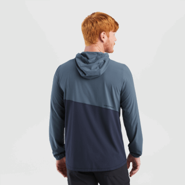Outdoor Research Men's Astroman Sun Hoodie Nimbus/Naval Blue