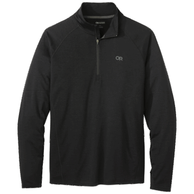 Outdoor Research Men's Alpine Onset Merino Quarter Zip Black