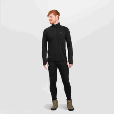 Outdoor Research Men's Alpine Onset Merino Quarter Zip Black