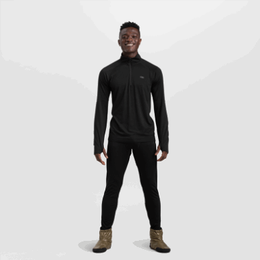 Outdoor Research Men's Alpine Onset Merino Quarter Zip Black