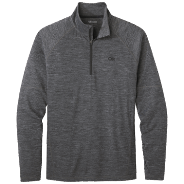 Outdoor Research Men's Alpine Onset Merino Quarter Zip Charcoal Heather