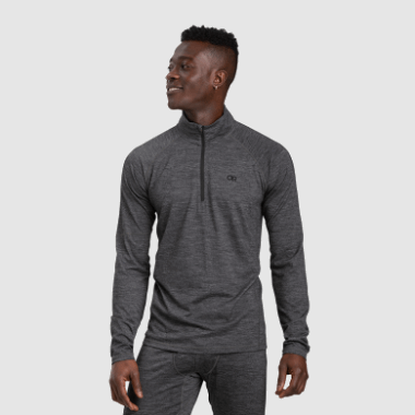 Outdoor Research Men's Alpine Onset Merino Quarter Zip Charcoal Heather