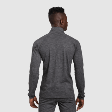 Outdoor Research Men's Alpine Onset Merino Quarter Zip Charcoal Heather
