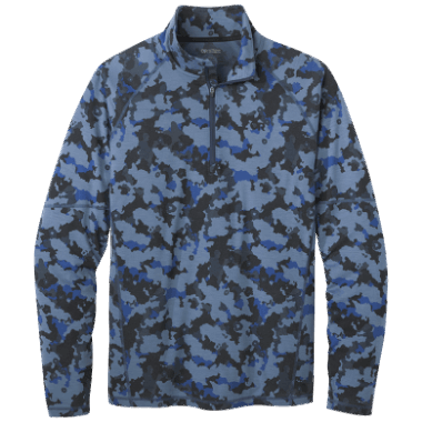 Outdoor Research Men's Alpine Onset Merino Quarter Zip Naval Blue Camo