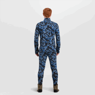Outdoor Research Men's Alpine Onset Merino Quarter Zip Naval Blue Camo