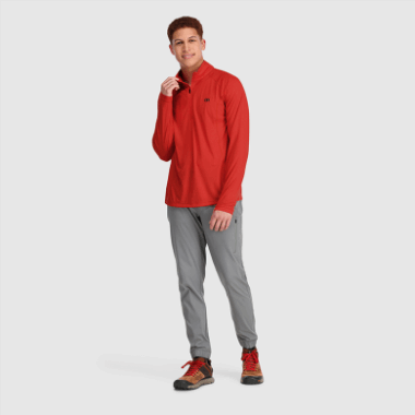 Outdoor Research Men's Echo Quarter Zip Cranberry
