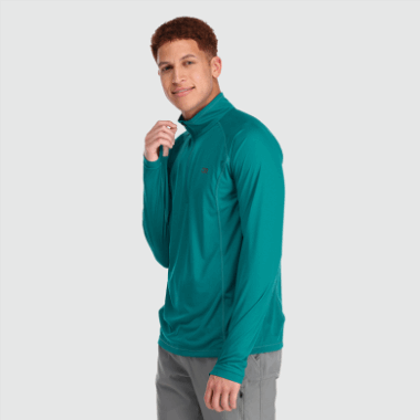 Outdoor Research Men's Echo Quarter Zip Deep Lake