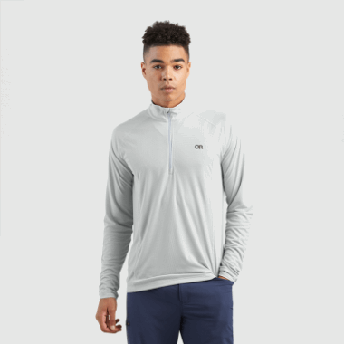 Outdoor Research Men's Echo Quarter Zip Pebble
