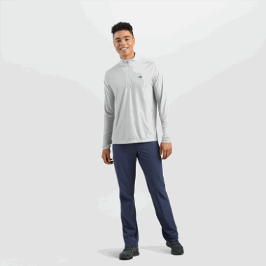 Outdoor Research Men's Echo Quarter Zip Pebble