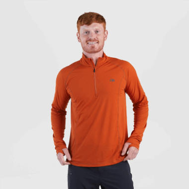 Outdoor Research Men's Echo Quarter Zip Redrock