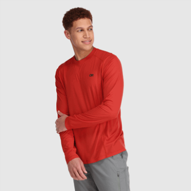 Outdoor Research Men's Echo Long Sleeve Tee Cranberry