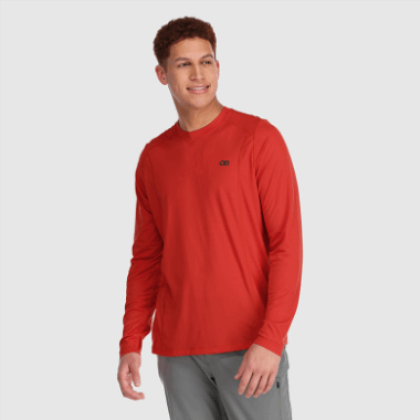 Outdoor Research Men's Echo Long Sleeve Tee Cranberry
