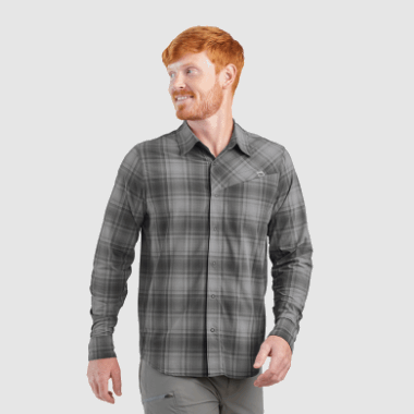 Outdoor Research Men's Astroman L/S Sun Shirt Storm Plaid
