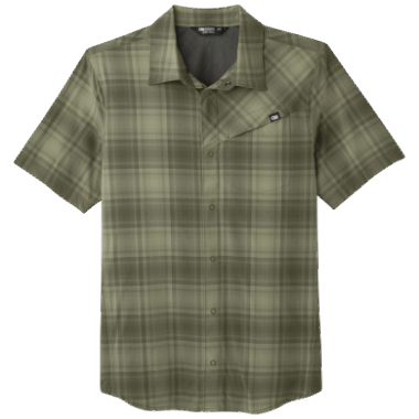 Outdoor Research Men's Astroman S/S Sun Shirt Fatigue Plaid