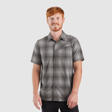 Outdoor Research Men's Astroman S/S Sun Shirt Storm Plaid