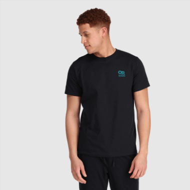 Outdoor Research Lockup Chest Logo T-Shirt Black/Deep Lake