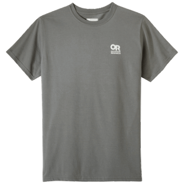 Outdoor Research Lockup Chest Logo T-Shirt Charcoal/White