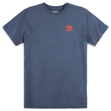 Outdoor Research Lockup Chest Logo T-Shirt Naval Blue/Cranberry