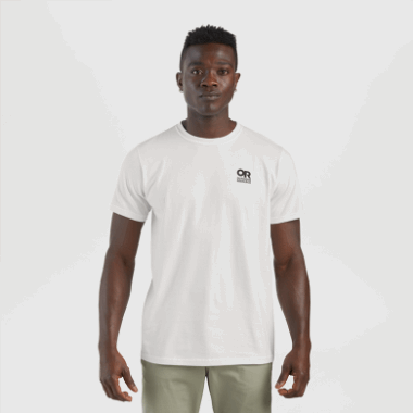 Outdoor Research Lockup Chest Logo T-Shirt White/Black