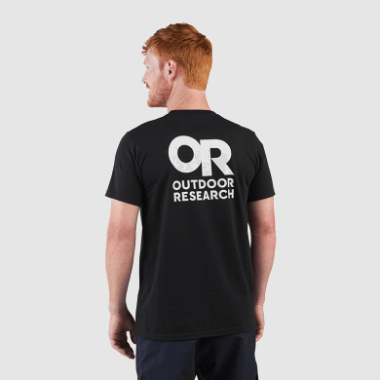 Outdoor Research Lockup Back Logo T-Shirt Black/White