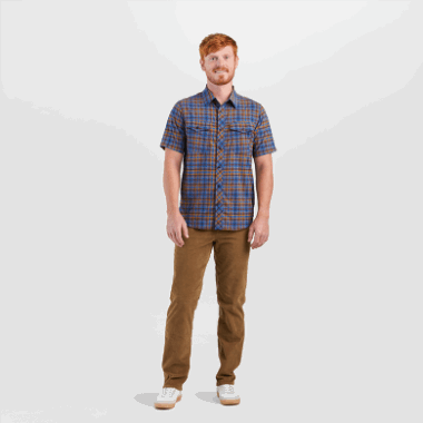 Outdoor Research Men's Wanderer S/S Shirt Classic Blue Plaid