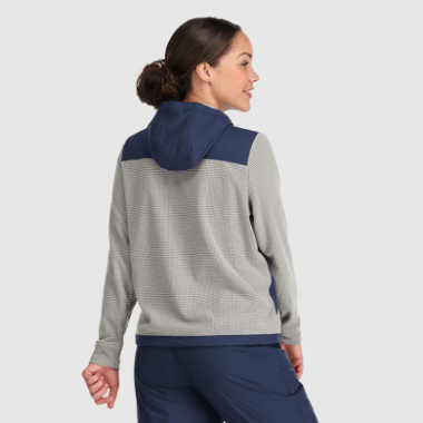 Outdoor Research Women's Trail Mix Pullover Hoodie Ash/Naval Blue