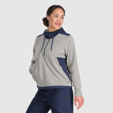 Outdoor Research Women's Trail Mix Pullover Hoodie Ash/Naval Blue