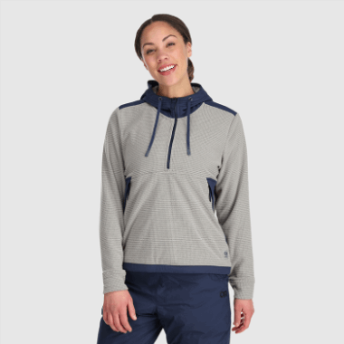 Outdoor Research Women's Trail Mix Pullover Hoodie Ash/Naval Blue