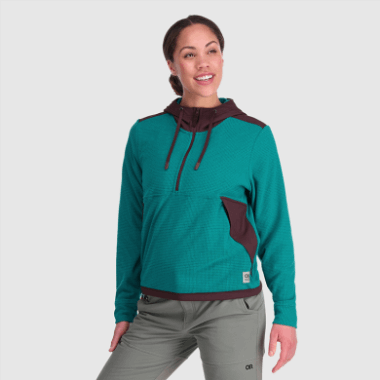 Outdoor Research Women's Trail Mix Pullover Hoodie Deep Lake/Elk