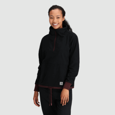 Outdoor Research Women's Trail Mix Quarter Zip Pullover Black/Elk