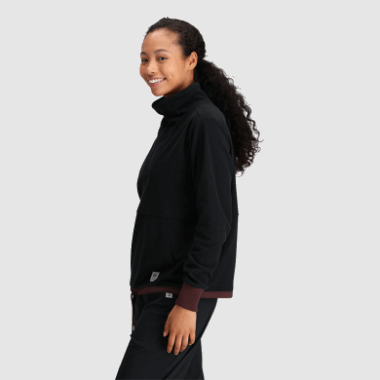 Outdoor Research Women's Trail Mix Quarter Zip Pullover Black/Elk