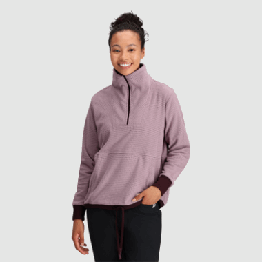 Outdoor Research Women's Trail Mix Quarter Zip Pullover Moth