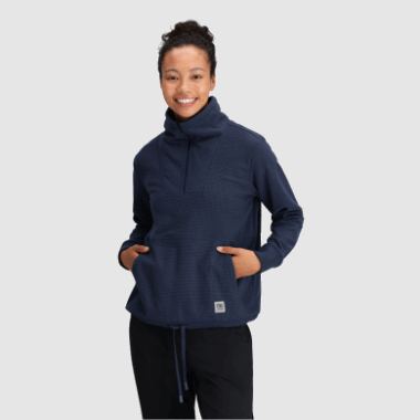 Outdoor Research Women's Trail Mix Quarter Zip Pullover Naval Blue
